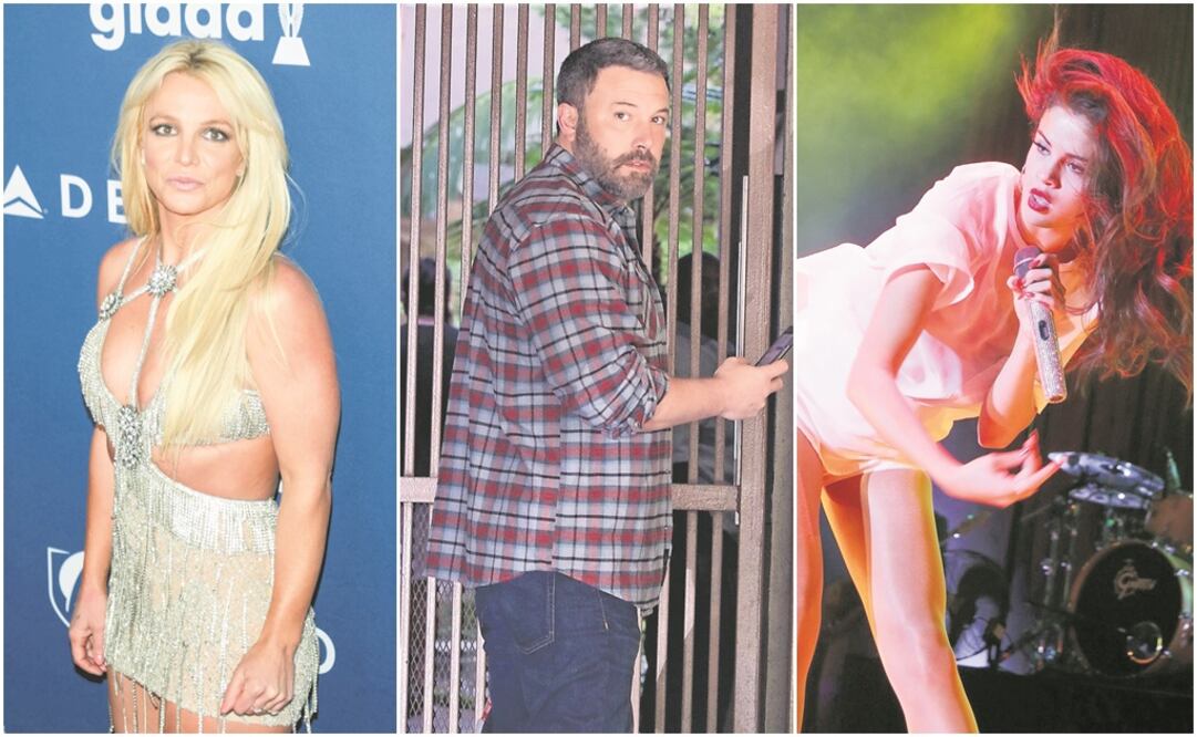 En la fotografía: Britney Spears,Ben Affleck y Selena Gomez. 