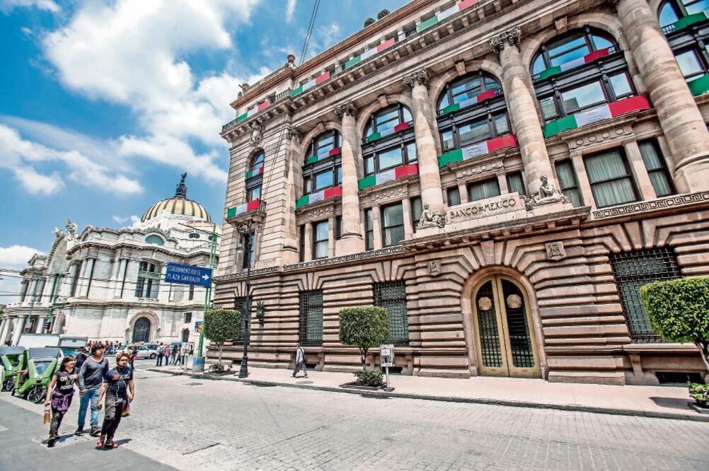 Sede del Banco de México, ubicada en la CDMX. En la última reunión de la Junta de Gobierno, sus integrantes analizaron el tema electoral. Foto: ARCHIVO EL UNIVERSAL