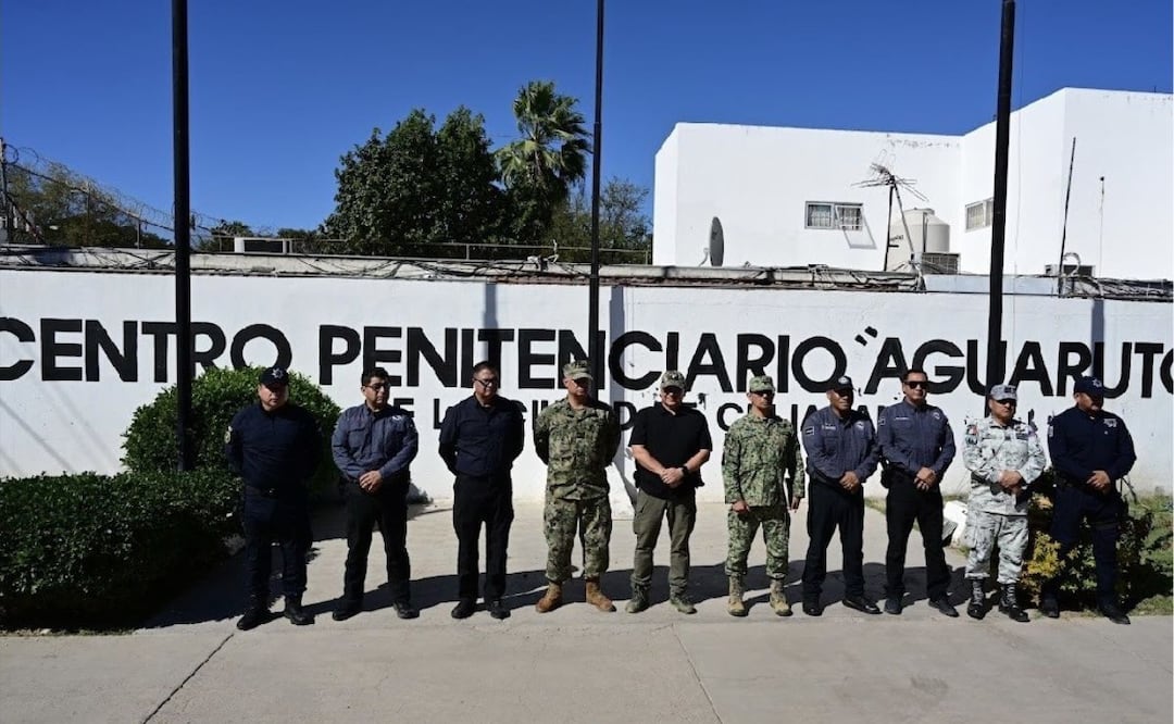 Autoridades de seguridad se reunieron para acordar medidas de atención a emergencias en el penal de Culiacán, Sinaloa. Febrero 2026. Foto: Especial