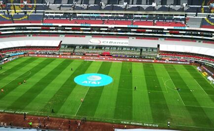 La cancha del estadio Azteca tiene un mejor aspecto