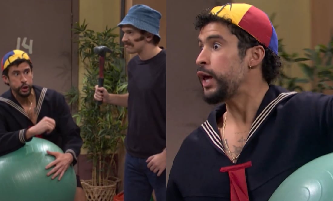 "El chavo del 8" fue llevado a la Gran Manzana y Bad Bunny interpretó a "Quico", encarnado originalmente por el actor Carlos Villagrán. Foto: Vía X SNL.