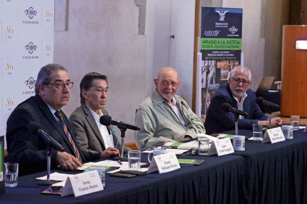 Los académicos de El Colegio Nacional dijeron que la serie hace una revisión de la justicia desde diversas disciplinas. Foto: Carlos Mejía / EL UNIVERSAL
