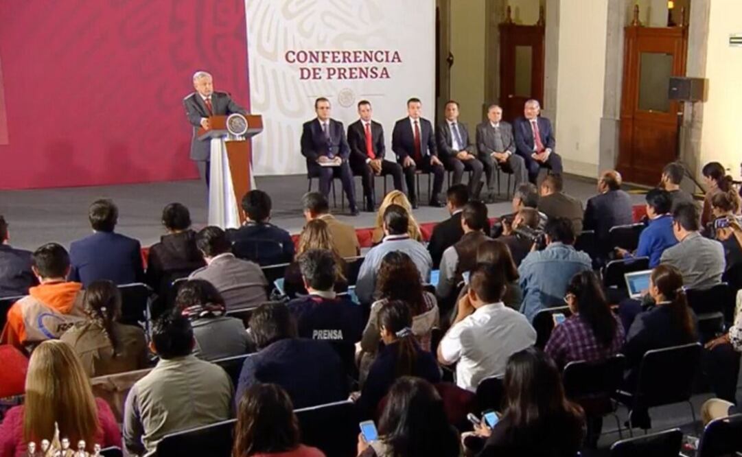El presidente López Obrador esta mañana durante la conferencia mañanera. Foto: Gobierno de México