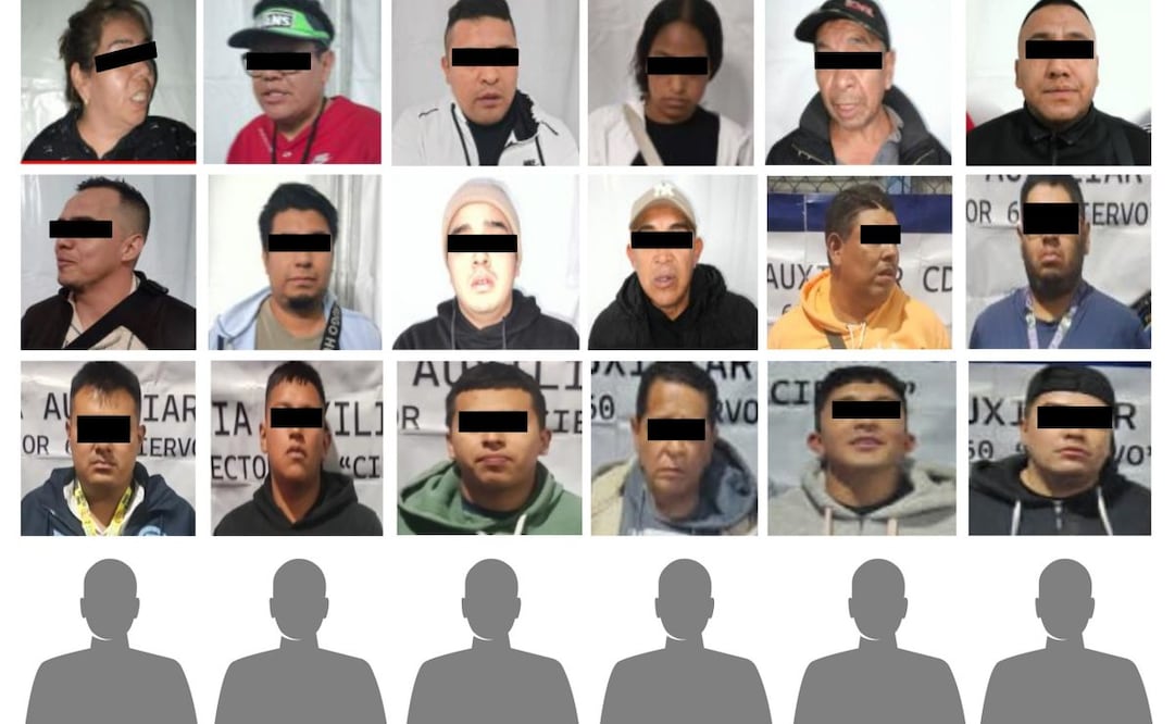 Secretaría de seguridad detiene a 16 personas por reventa y a 8 por apartar lugares en concierto de Bad Bunny.
Foto: Especial.