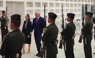Sheinbaum recibe en Cancún al presidente de Alemania; sostienen encuentro privado