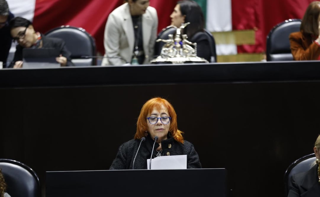 La presidenta de la CNDH, Rosario Piedra Ibarra, durante la presentación del informe anual 2025, en sesión del pleno de la Comisión Permanente este lunes 26 de enero de 2026. Foto: Diego Simón Sánchez/ EL UNIVERSAL