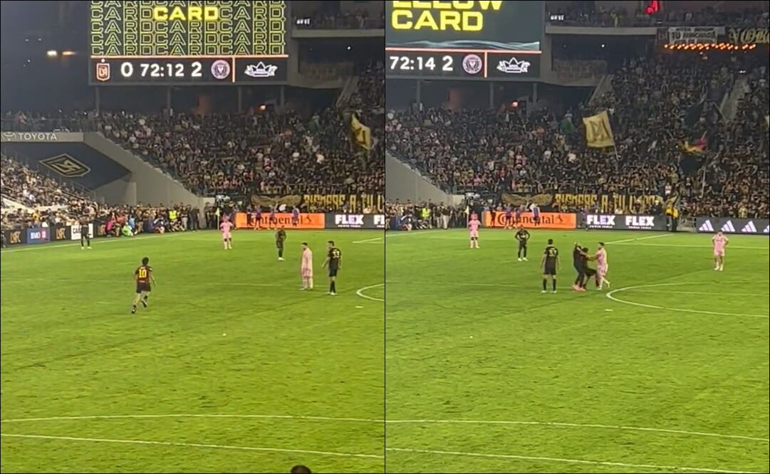 El guardaespaldas de Messi 'tacleó' al aficionado que se metió al campo - Foto: Especial