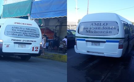 "No abandones Michoacán", piden transportistas a AMLO
