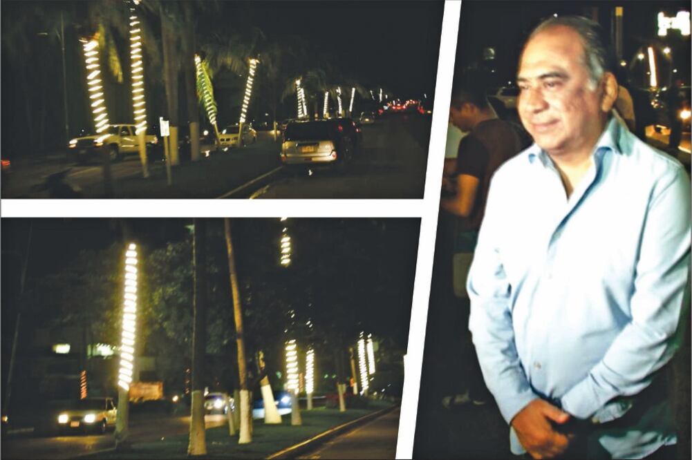 El gobernador de Guerrero, Héctor Astudillo, dijo que con la iluminación de la s palmeras se da una mejor imagen de la Zona Diamante en Acapulco. 