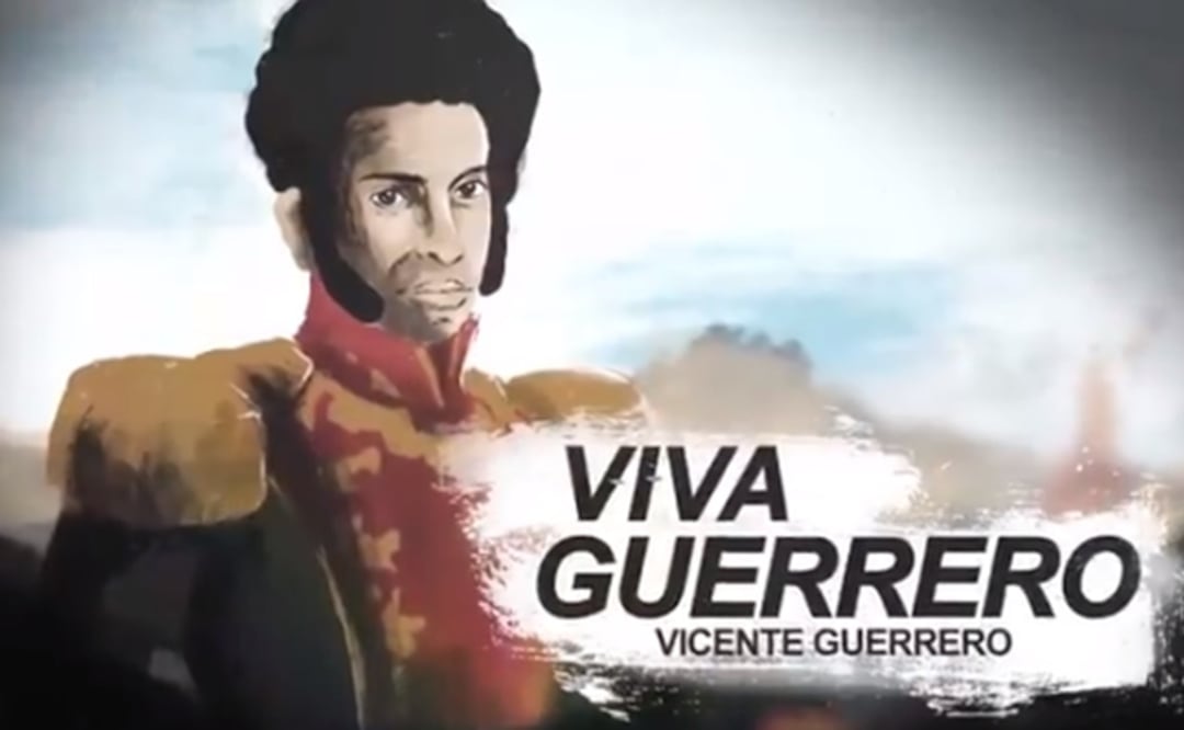 Ilustración de Vicente Guerrero en video publicado por Sedena. (Foto: Tomada de video.) 
