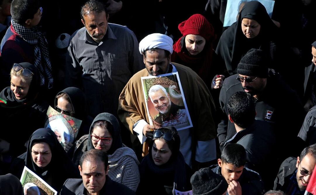 Funeral del general iraní Qasem Soleimani asesinado en un ataque aéreo estadounidense (Foto: AFP)
