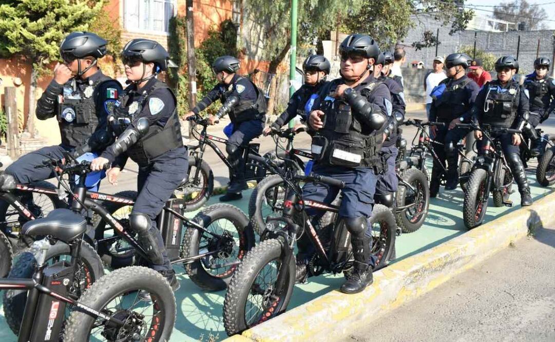 Magdalena Contreras inicia operativo de seguridad con bicipolicias (26/02/2025). Foto: Especial