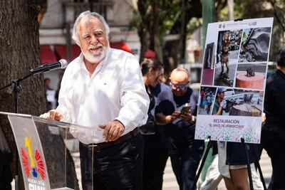 Rehabilitación del Monumento a la Raza con 90% de avance; Encinas asegura que detalles finales están en proceso