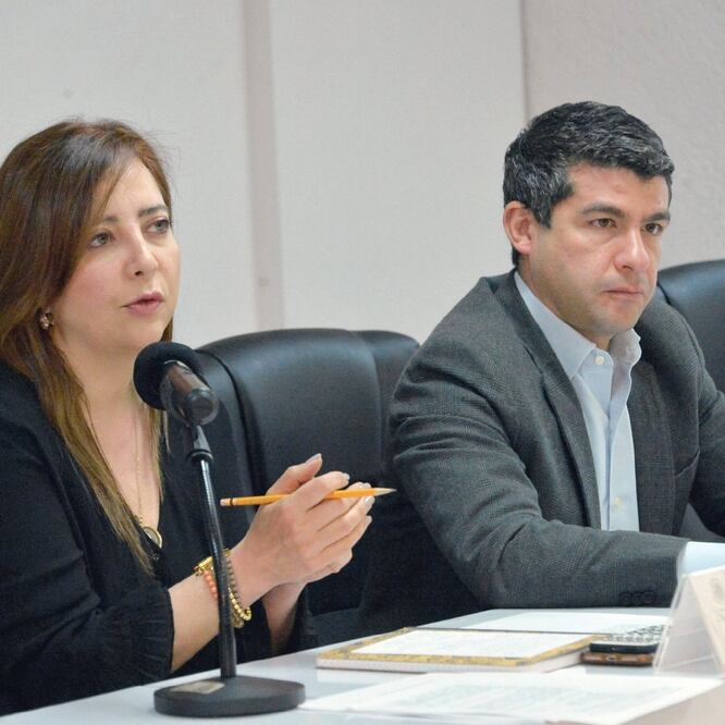 Los diputados Gabriela Salido y Mauricio Tabem en conferencia de prensa. Foto: ESPECIAL