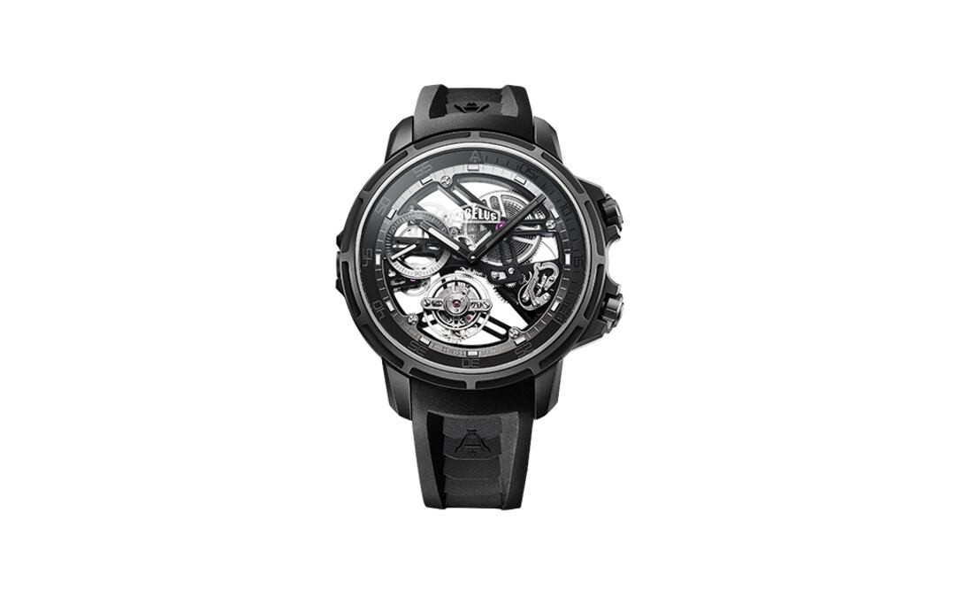 U50 Diver Tourbillon Black Edition se presenta en una caja liviana, pero robusta de 46 mm de titanio.