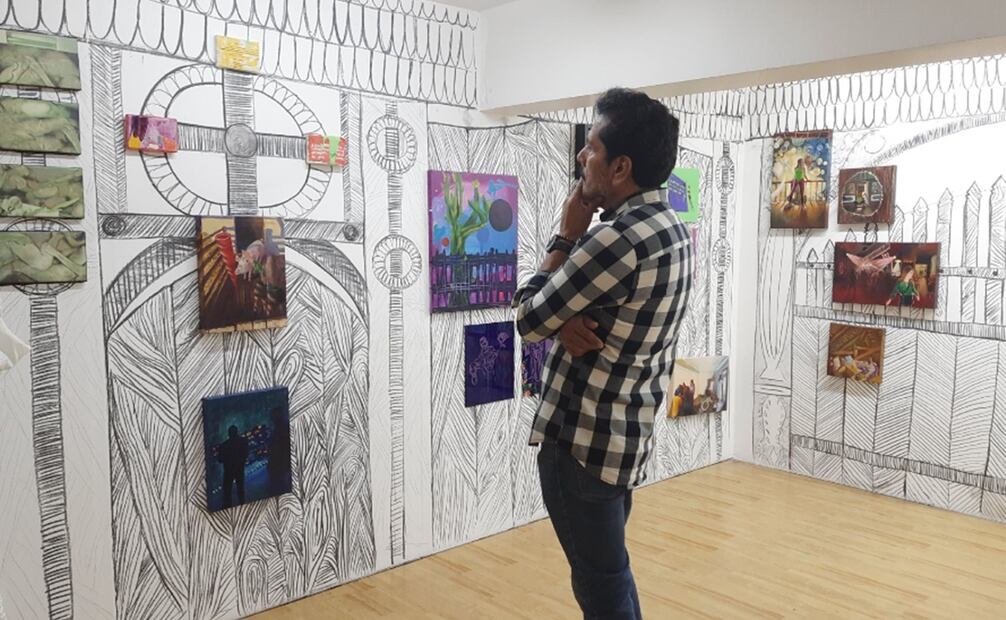 La feria de arte QiPO (que hace referencia a la palabra equipo) se lleva a cabo en el edificio Temoskali. Foto: Frida Juárez Bautista/ EL UNIVERSAL.