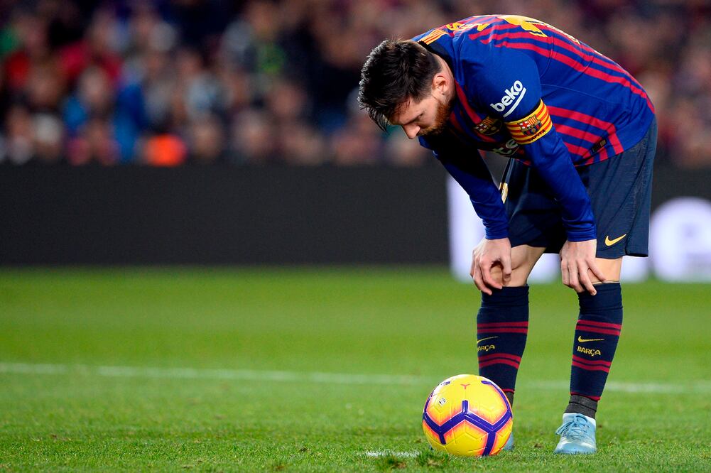 Figura del FC Barcelona. Foto: AFP