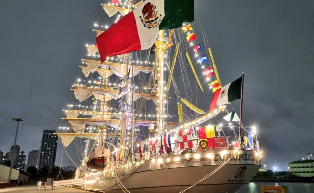 Buque Escuela Cuauhtémoc llegó al Puerto de Incheon. Foto: Embajada de México en Corea