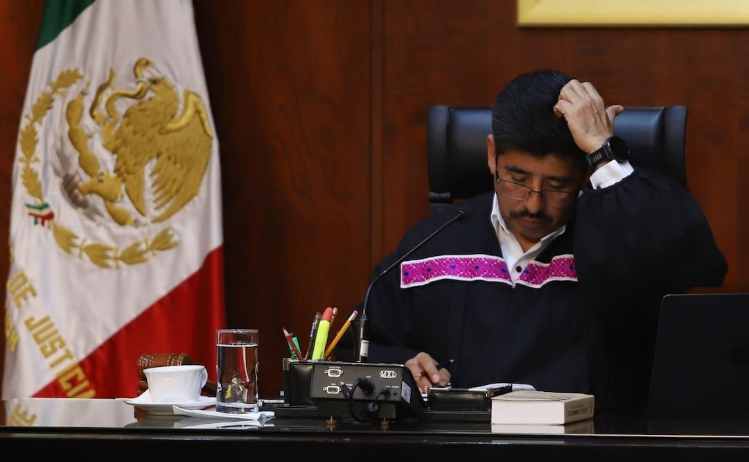 Hugo Aguilar Ortiz, ministro presidente de la SCJN, durante la sesión de este miércoles 21 de enero de 2026 en el Alto Tribunal. Foto: Daniel Augusto/ Cuartoscuro