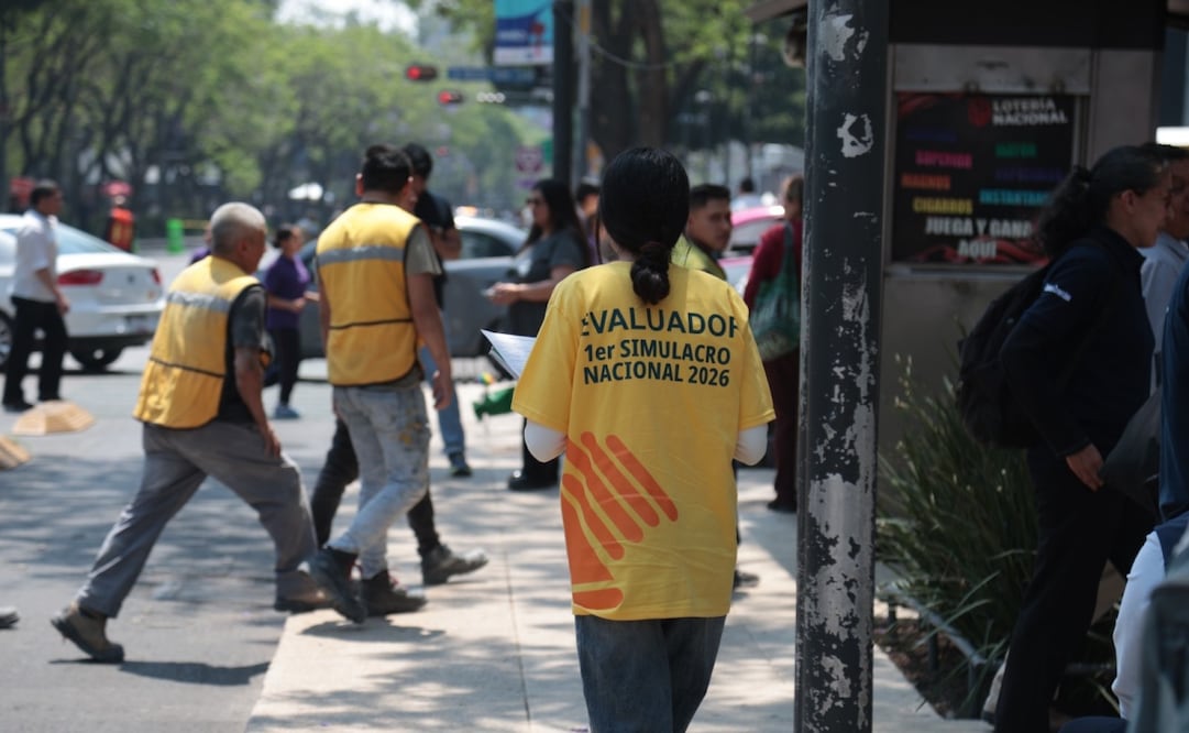 Primer Simulacro Nacional 2026. Foto: Juan Boites / EL UNIVERSAL