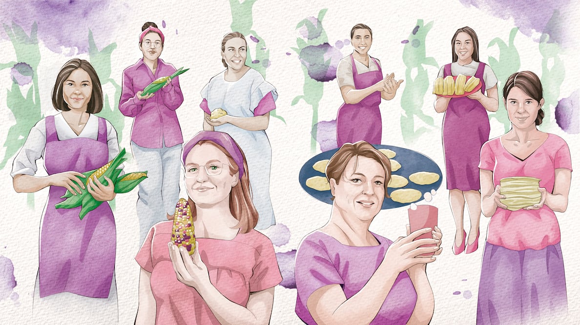 8 mujeres cocineras relacionadas con el maíz