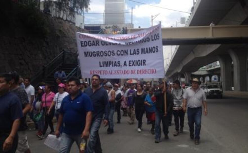 Marcha de comerciantes colapsa Periférico Norte