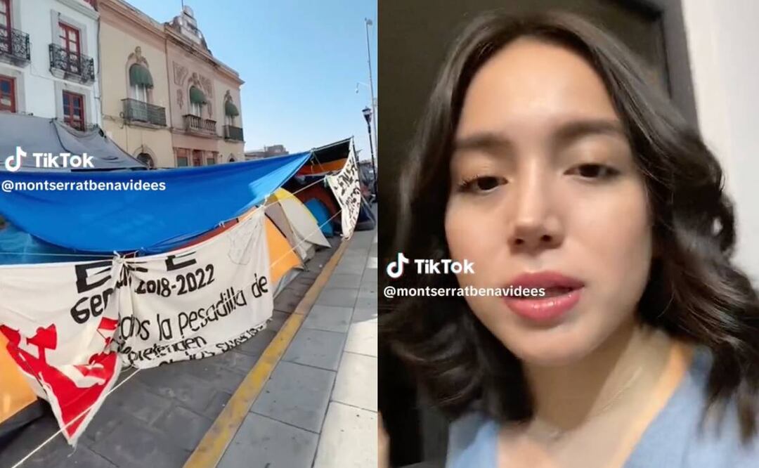 Una usuaria de TikTok exhibió a usuarios de TikTok que llamaron a un plantón "campamento urbano". / Foto: Captura de video TikTok.