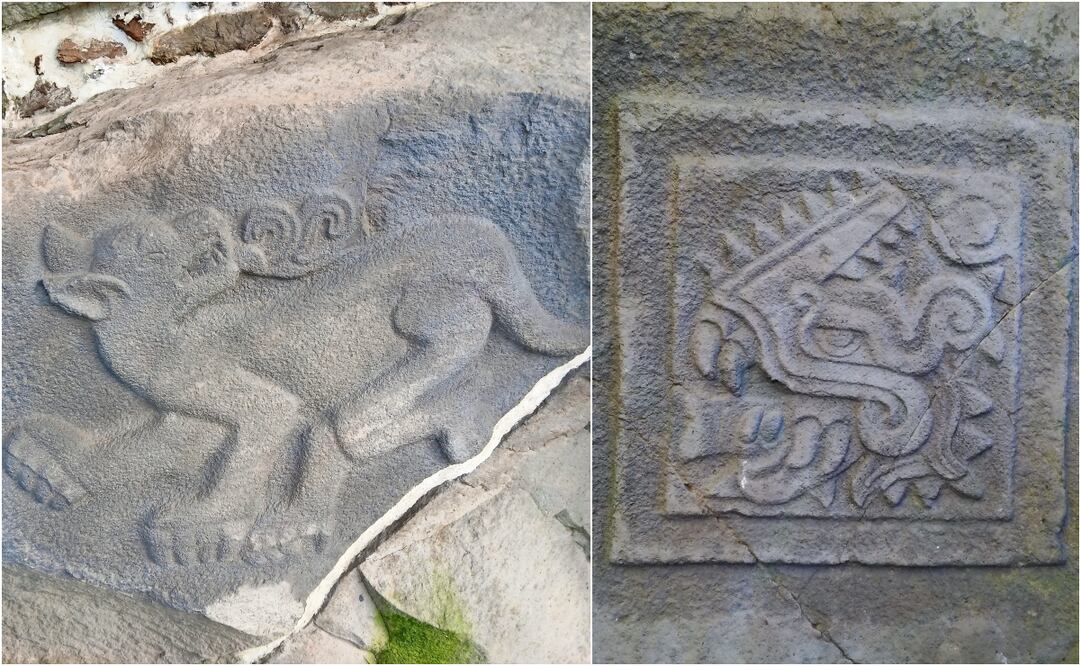 Petrograbados del sitio arqueológico de Santa Cruz Acalpixca, en Xochimilco, también conocido como Cuahilama, y que se encuentran actualmente sin protección. Fotos: Juan Carlos Campos Varela