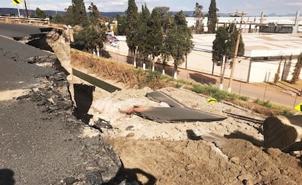 Cierran carretera San Martín Texmelucan –Tlaxcala por socavón