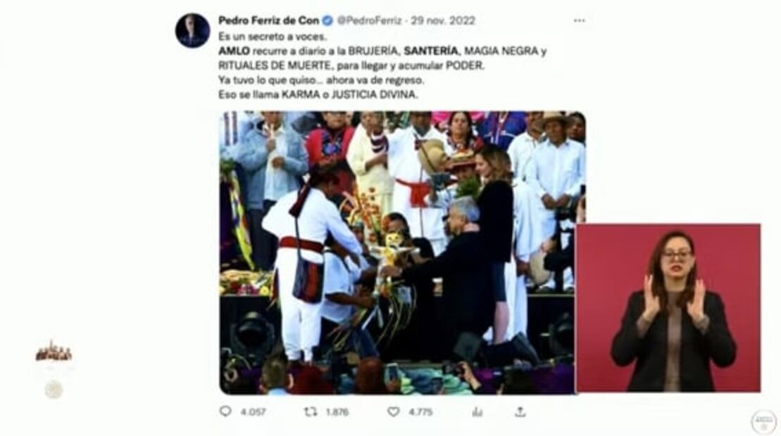 AMLO y Beatriz Gutiérrez Müller se pitorrean de supuesta santería en Palacio Nacional