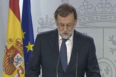 Rajoy pide a líder catalán que aclare si hubo declaración de independencia