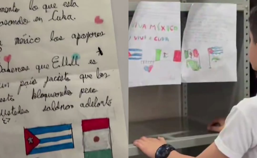 Niños de México mandan cartas y dibujos a Cuba (03/04/2026). Foto: Especial
