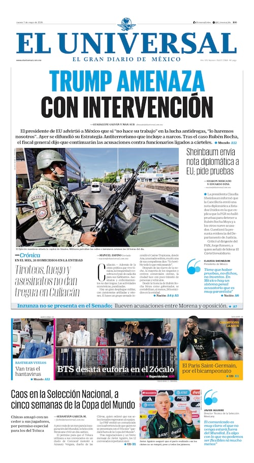 Portada impresa del 7 de mayo de 2026