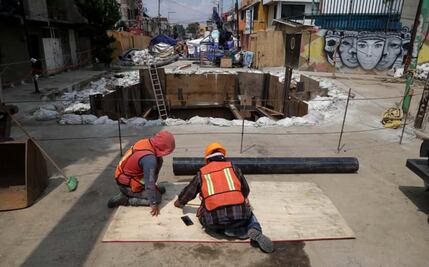 Concluyen reparación del socavón en la colonia Renovación, en Iztapalapa