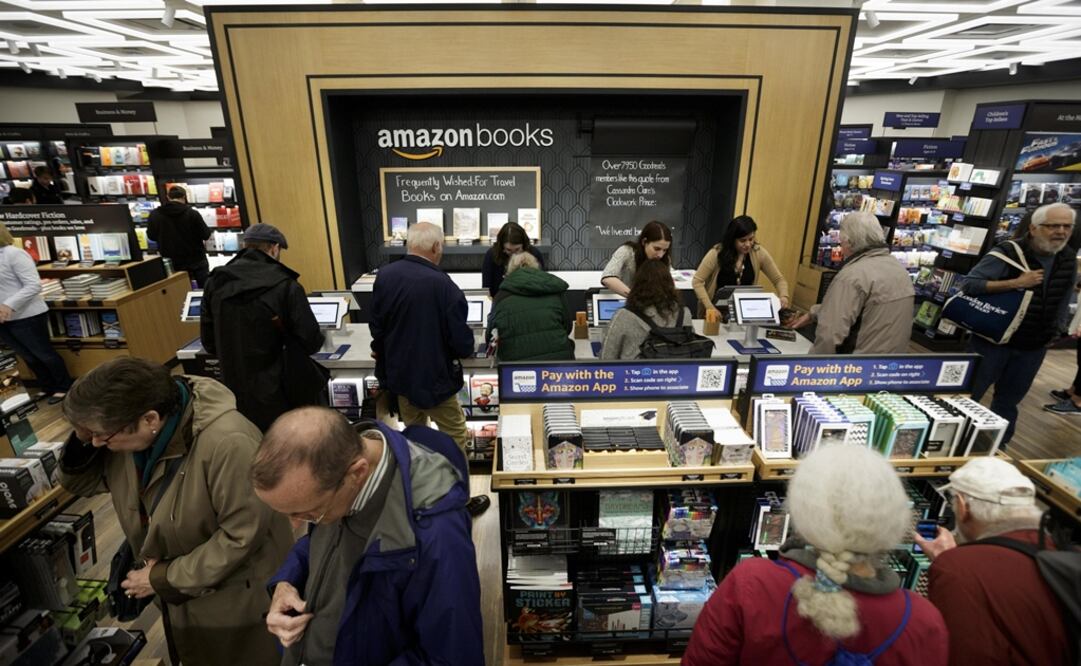 El gigante de los libros por internet Amazon abrió el jueves su primera librería física en Nueva York. Foto: AFP
