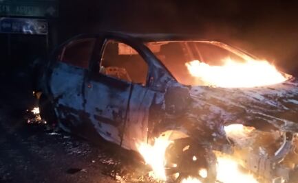 Calcinan a dos personas dentro de su auto en Cuitzeo, Michoacán