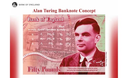 Alan Turing es honrado con billetes de 50 libras