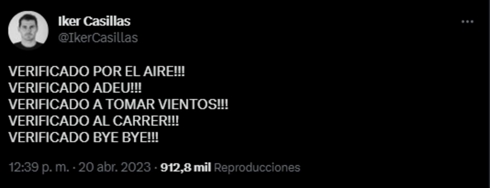 Publicación de Iker Casillas - Foto: Especial