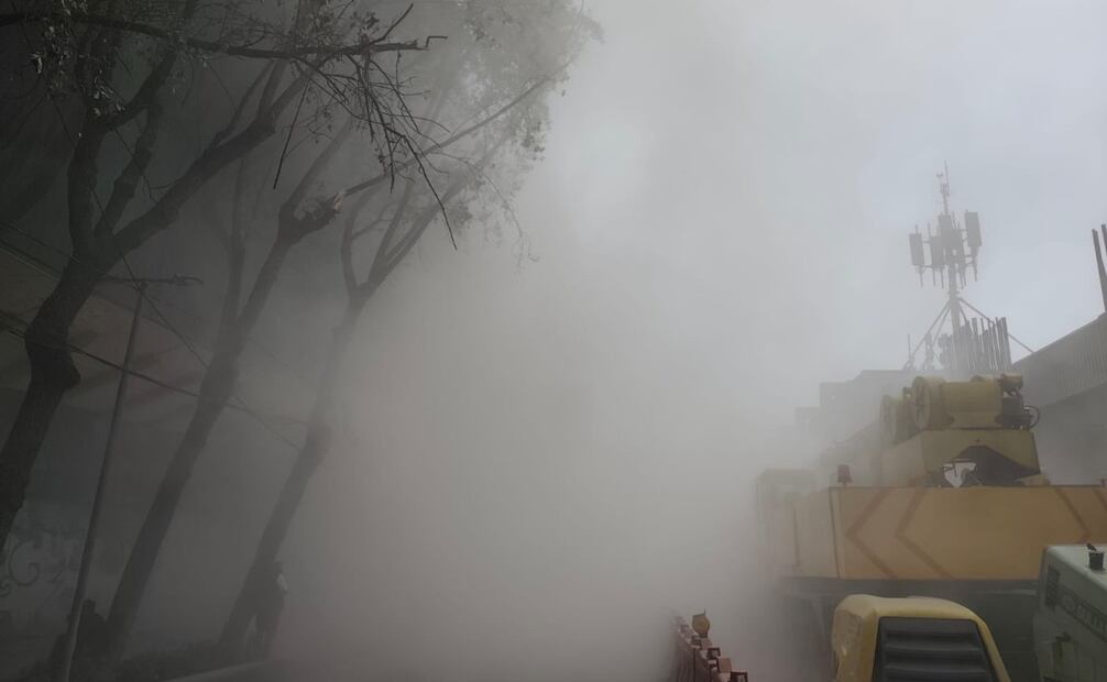 Colisión de edificio en inmediaciones del Metro San Antonia Abad (09/03/2026). Foto: Especial