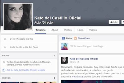 Del Castillo renueva su cuenta en Facebook