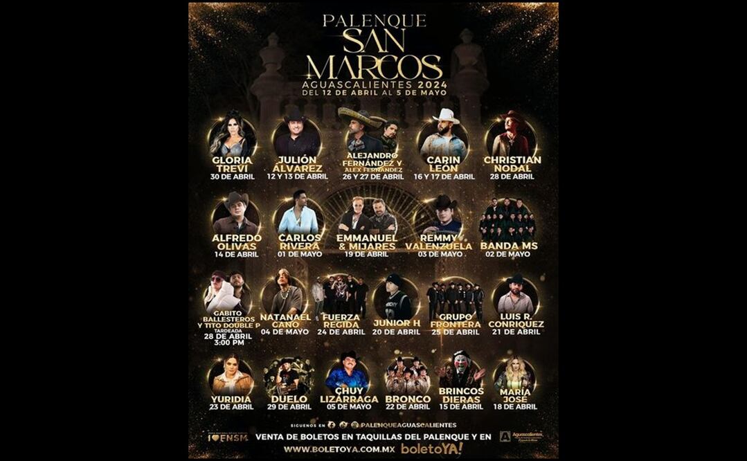 Foto: Facebook Palenque de la Feria de San Marcos Aguascalientes