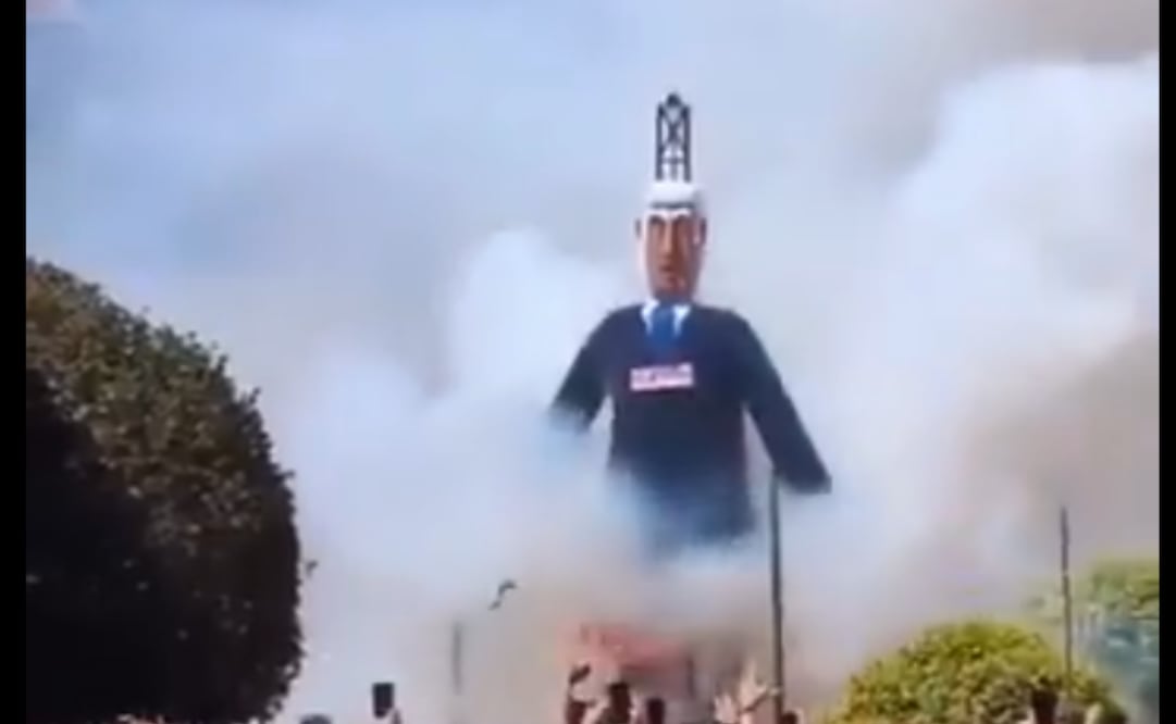 El Burgo (Málaga), pueblo que quemó un muñeco del primer ministro israelí, Benjamín Netanyahu. (11/04/2026) Foto: Captura