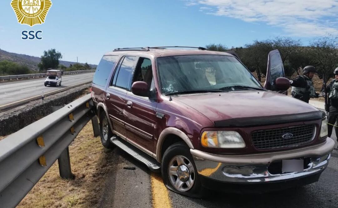 Frustran intento de asalto a una unidad de carga que transportaba cobre en la carretera San Luis Potosí-Guanajuato (16/01/2025). Foto: Especial