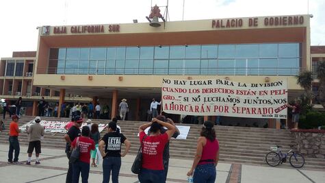 Protestan en BCS contra reforma educativa