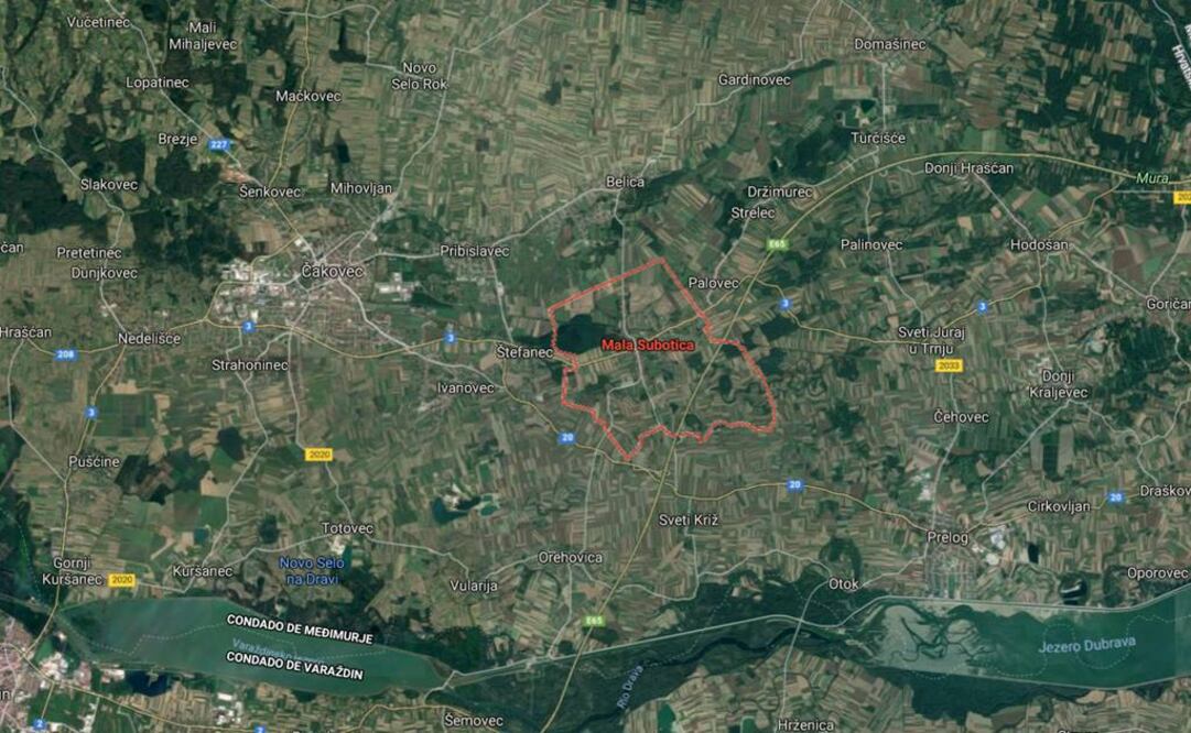 El sábado por la noche una mujer de 45 años fue detenida en Mala Subotica, en el marco de la investigación (Foto: Google Maps)