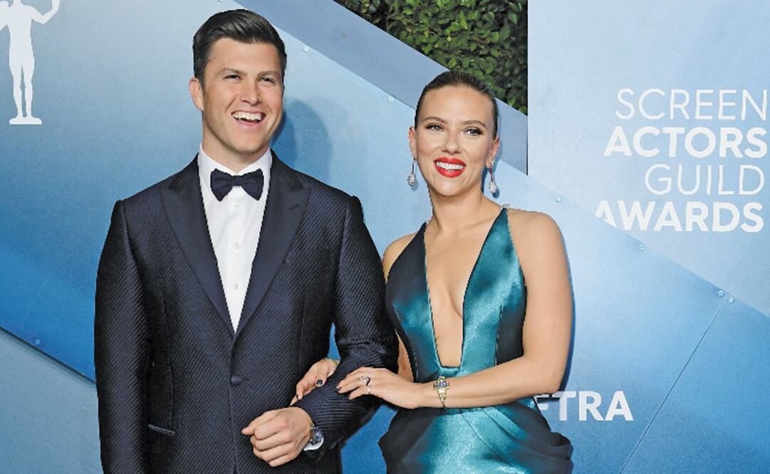 Scarlett Johansson y Colin Jost. Archivo.