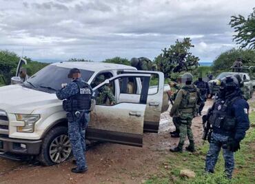 Desarticulan campamento del crimen organizado en Villanueva, Zacatecas