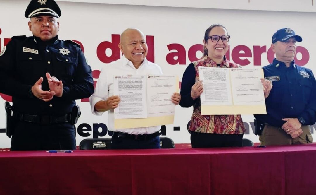 Ecatepec y Tlalnepantla firman convenio en materia de seguridad; habrá operativos conjuntos.
Foto: Especial.