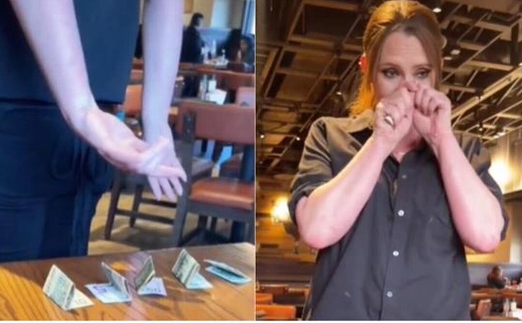 Juego para ganarse la propina. Foto: Tomada de video/ @katizahlee