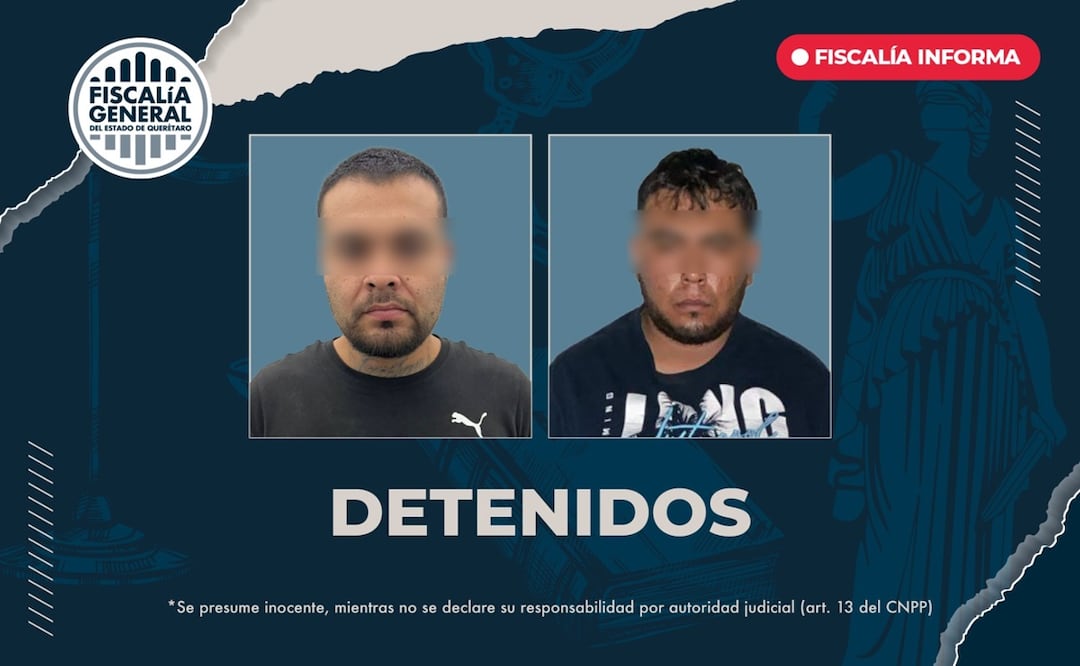 Detienen a dos implicados en la masacre de Los Cantaritos en Querétaro; los detenidos cuentan con antecedentes penales. Foto: Especial